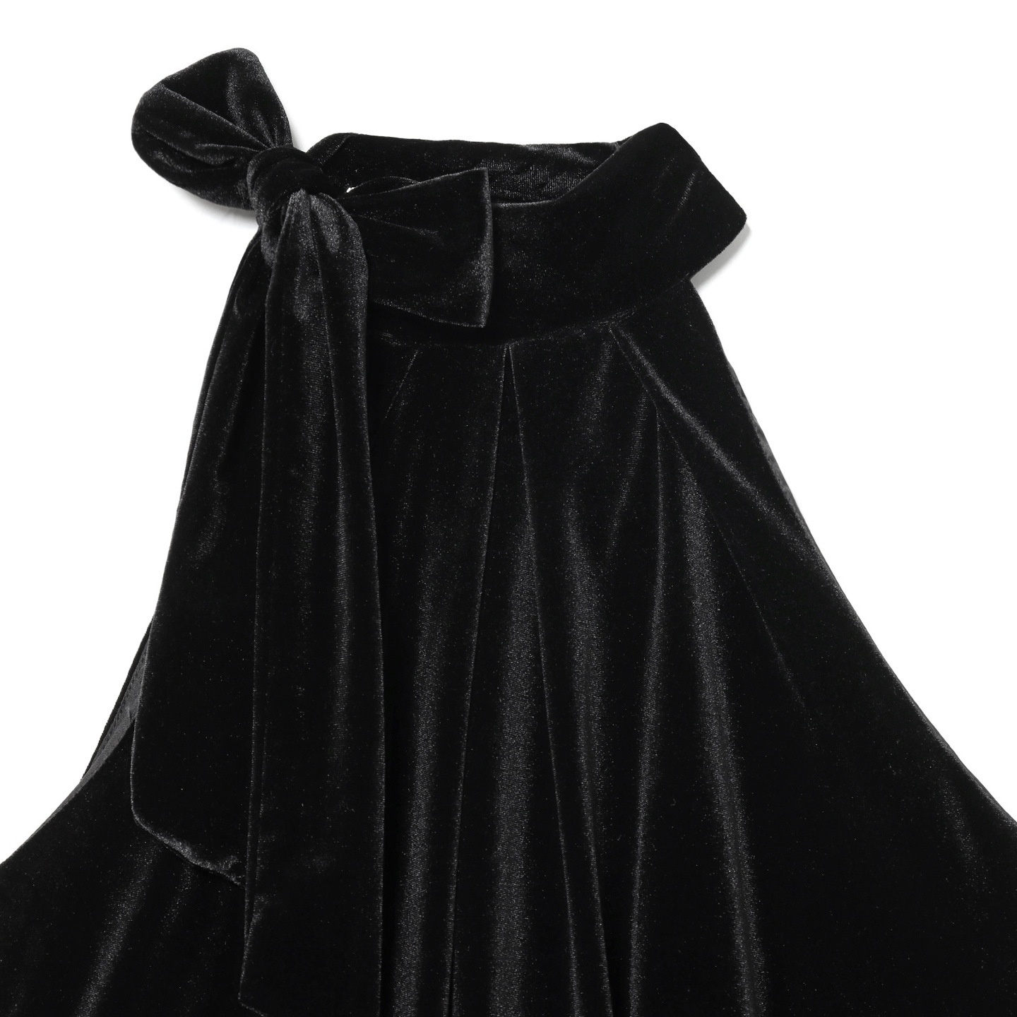 Camicetta in velluto con fiocco e maniche a palloncino KUN-00127