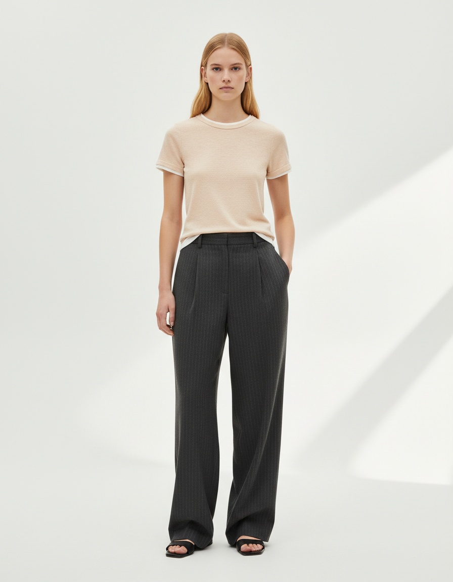 Women's Double Layer T-Shirt Classic Fashion Versatile KUN-00004