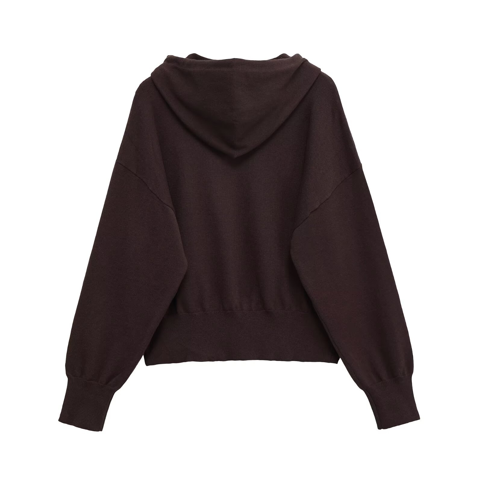 Knit Hoodie Women's Classic Versatile Sweatshirt KUN-00008