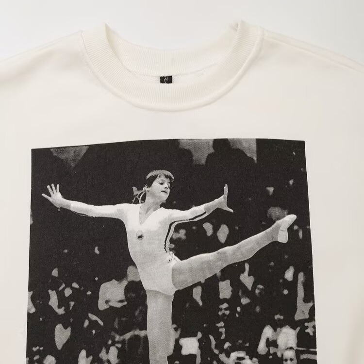 Women's Floral Print Sweatshirt - European Style Classic KUN-00009