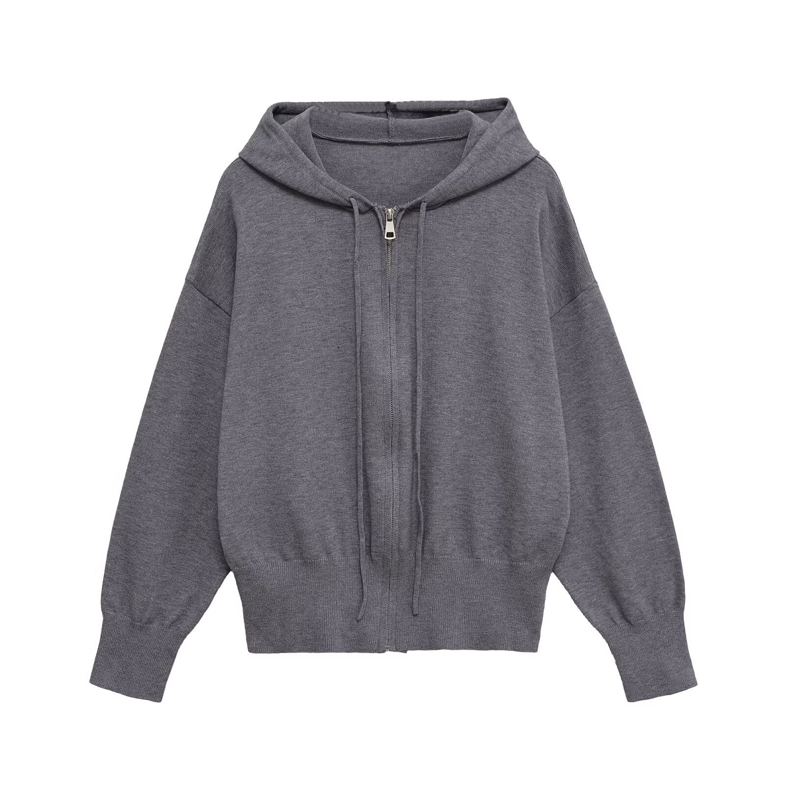 Felpa in maglia a maniche lunghe, comoda e minimalista KUN-00010