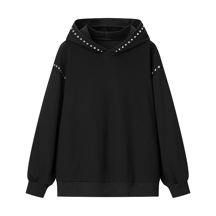 Felpa con cappuccio da donna casual con rivetti - Trendy e versatile KUN-00011