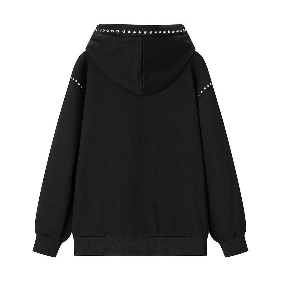Felpa con cappuccio da donna casual con rivetti - Trendy e versatile KUN-00011