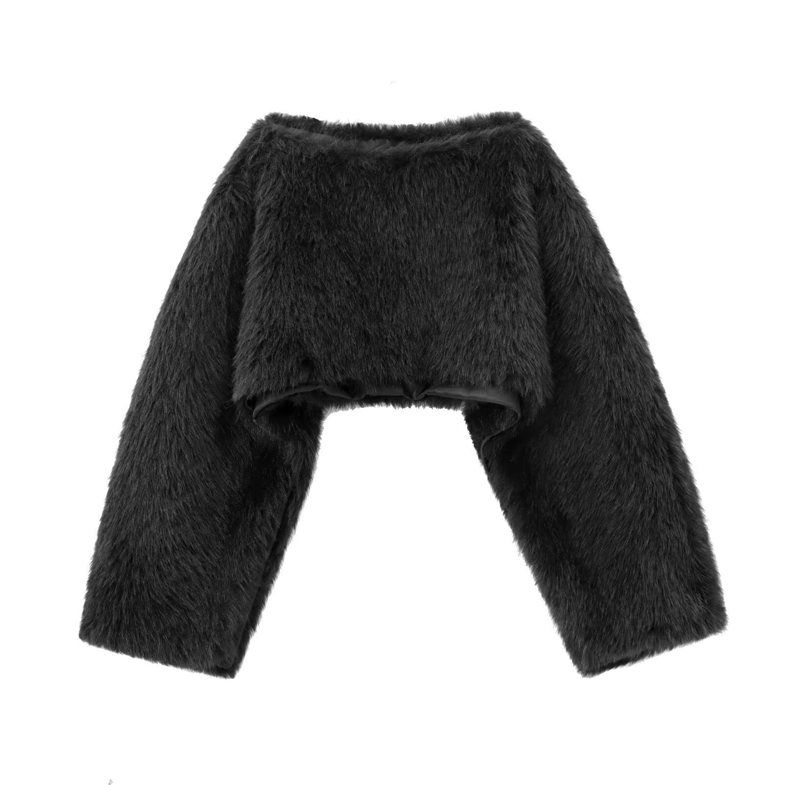 Faux Fur Sweatshirt - Trendy Casual European Style KUN-00015