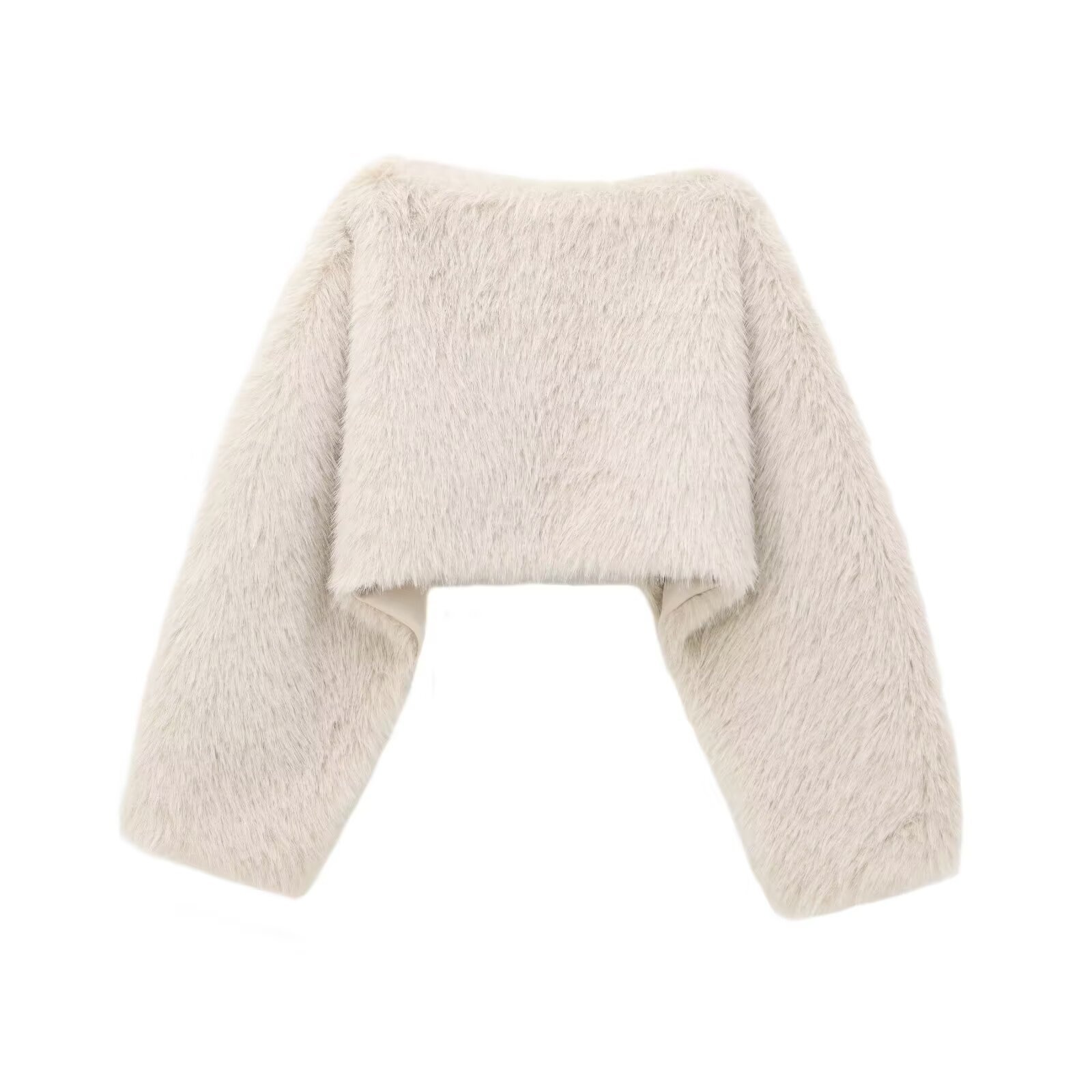 Faux Fur Sweatshirt - Trendy Casual European Style KUN-00015