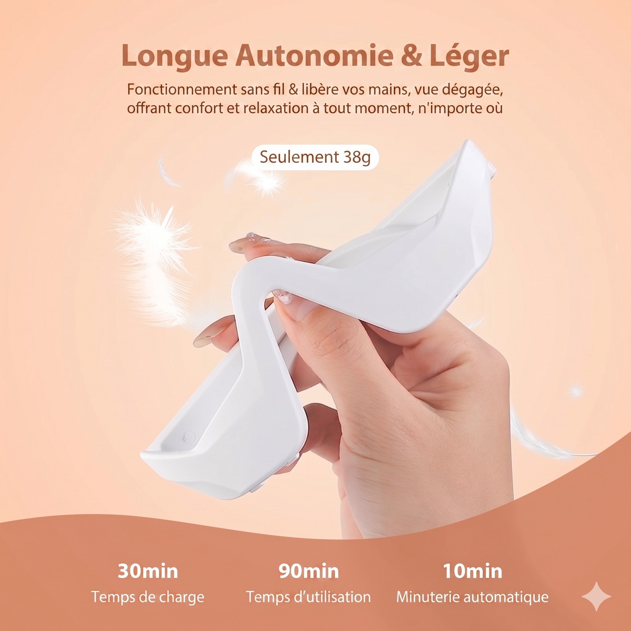 Appareil de massage oculaire EMS à lumière rouge pour les cernes et les rides