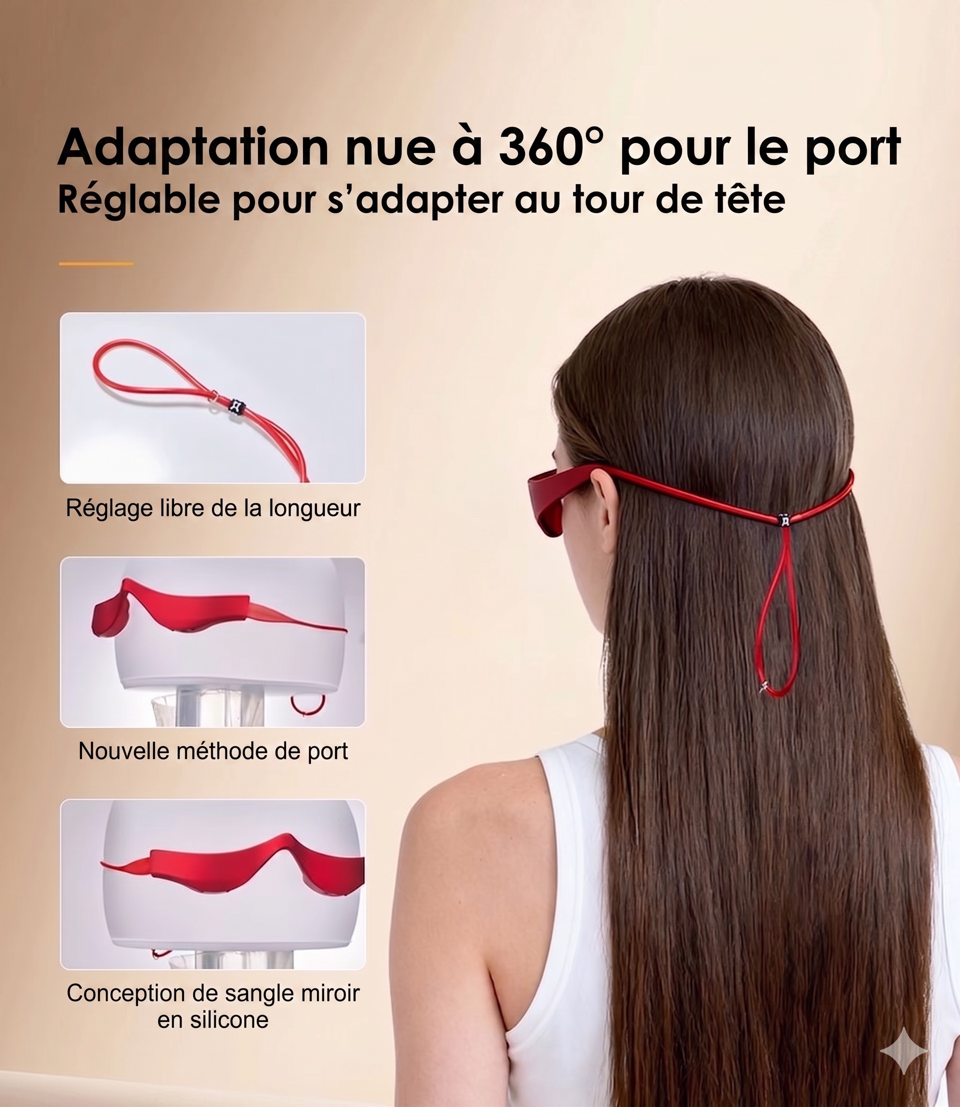 Appareil de massage oculaire EMS à lumière rouge - Revitalisez vos yeux, un plaisir quotidien