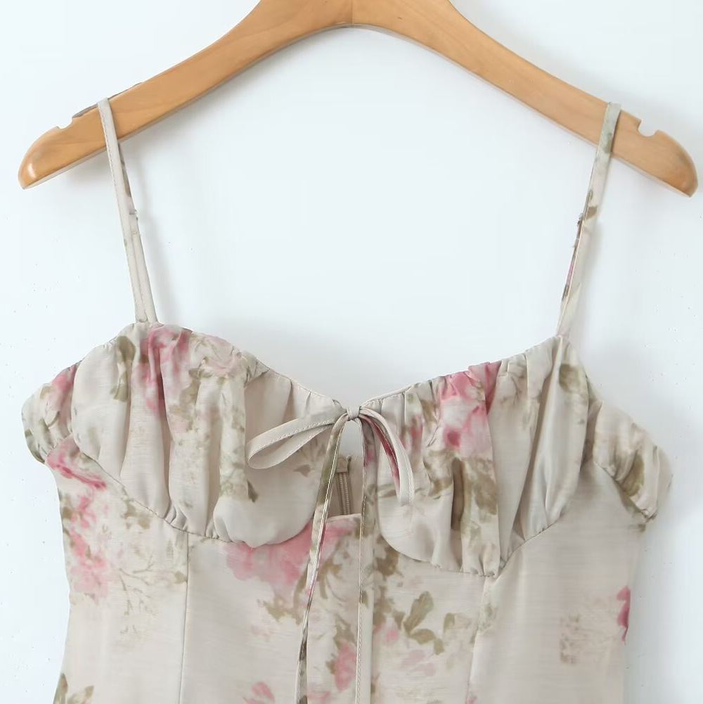 Floral Mini Dress Classic Versatile KUN-00120