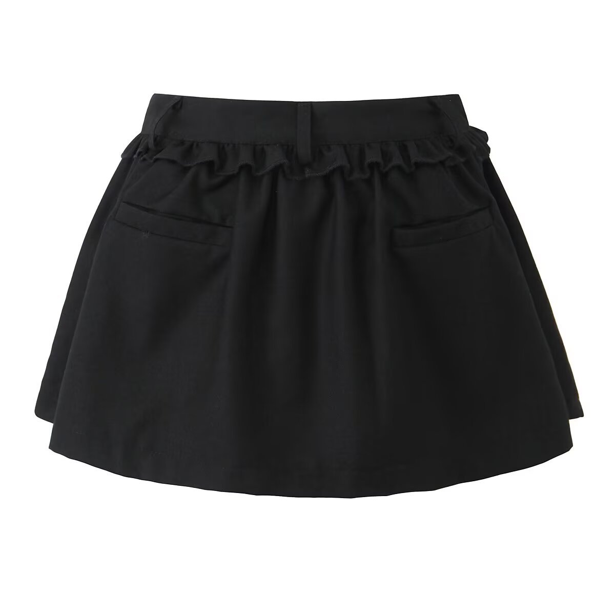 Minifalda plisada de corte A con pantalones cortos - Mujer KUN-00020