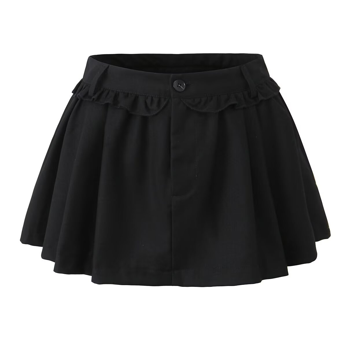 Minifalda plisada de corte A con pantalones cortos - Mujer KUN-00020