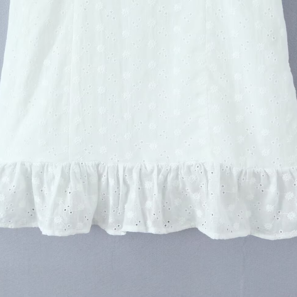 Vestido lencero con encaje y lazo para mujer, elegante, KUN-00111