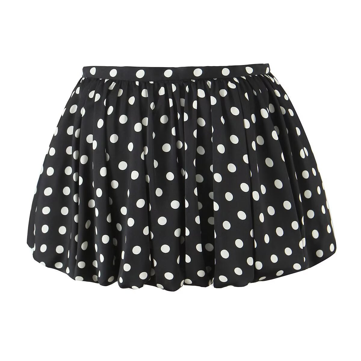 Polka Dot Tulip Midi Skirt - Stylish Versatile KUN-00029