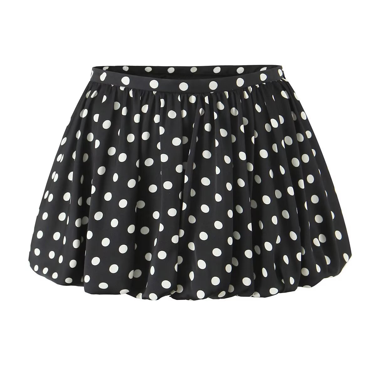 Polka Dot Tulip Midi Skirt - Stylish Versatile KUN-00029
