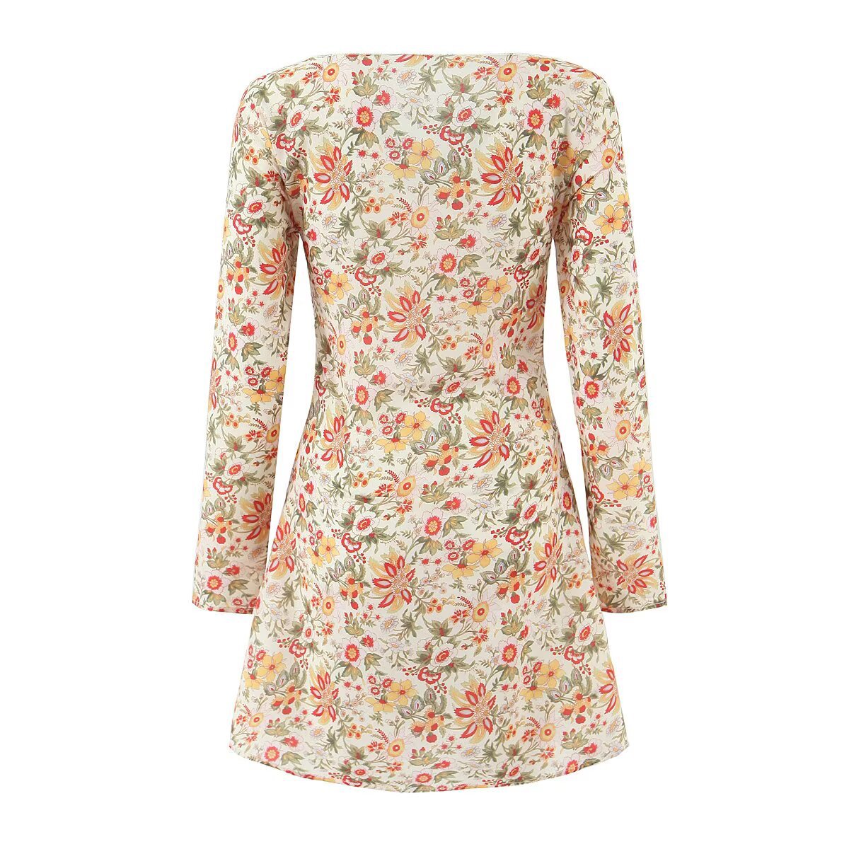 Vestido mini floral de corte A - Elegante y moderno KUN-00045