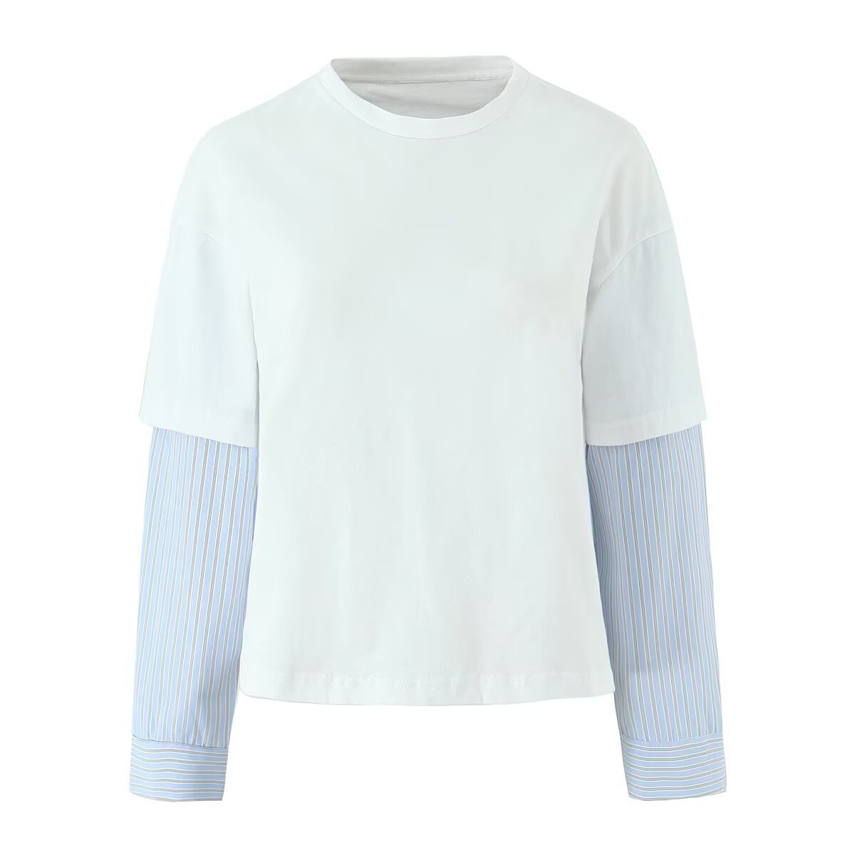 Women's Blouse Shirt Top - Relaxed Fit, Layered Sleeve KUN-00032