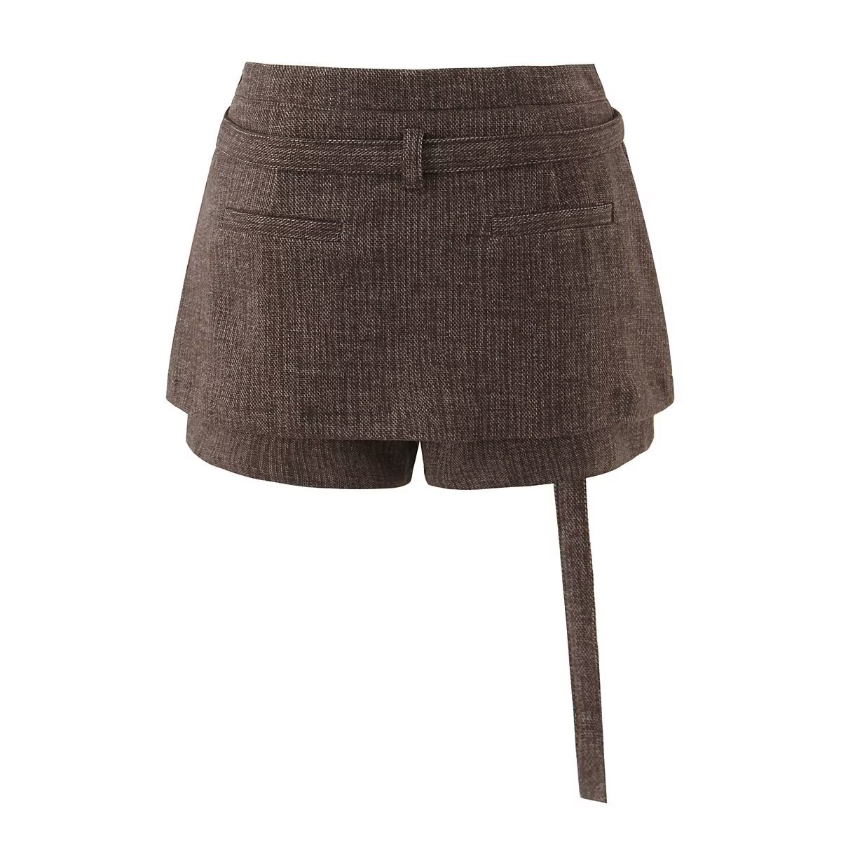 Wool Blend Culottes Skirt - Fashionable & Versatile KUN-00010