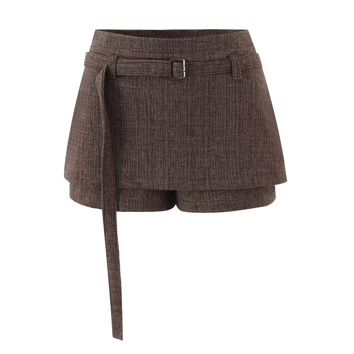 Wool Blend Culottes Skirt - Fashionable & Versatile KUN-00010