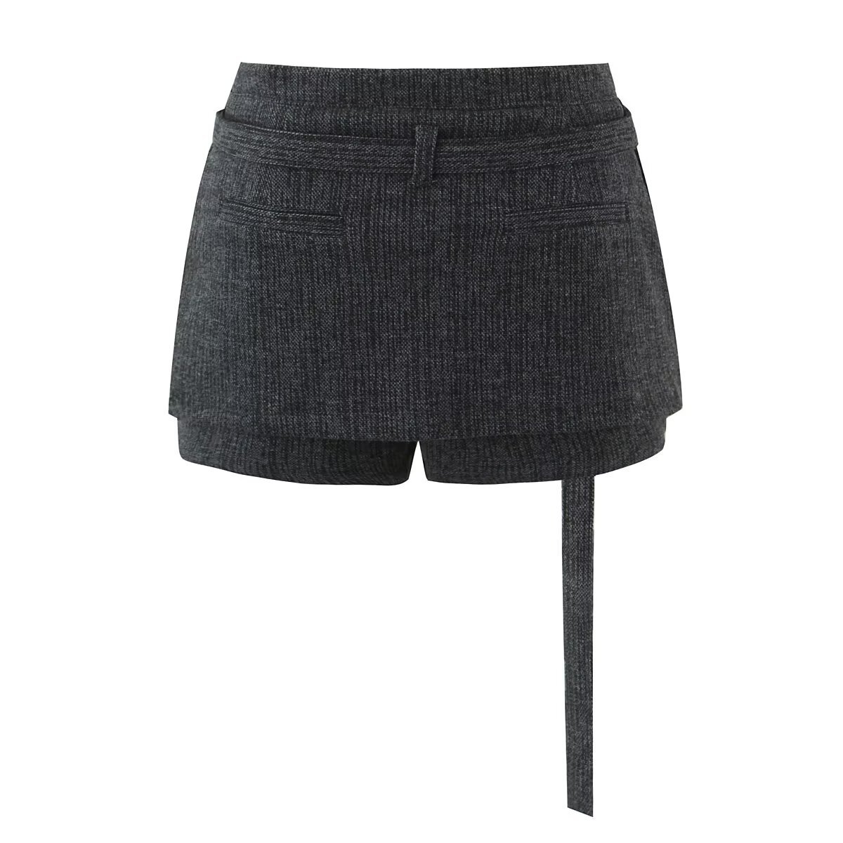 Wool Blend Culottes Skirt - Fashionable & Versatile KUN-00010