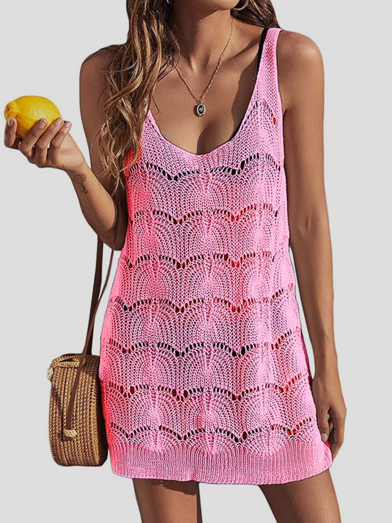 Knitted Vest Dress Sleeveless Summer Mini Dress