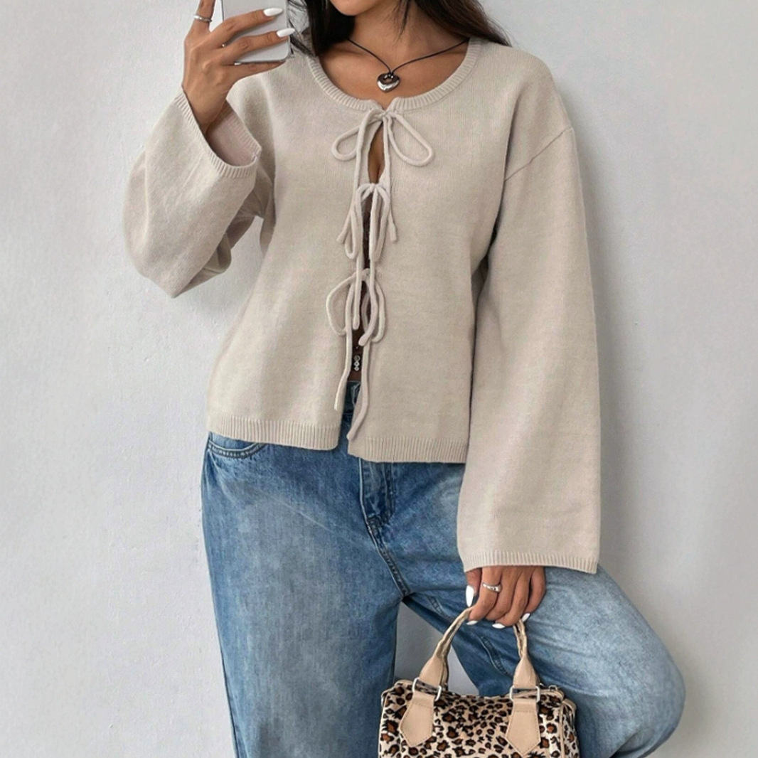 Knitted Long Sleeve Cardigan Comfortable Fall Winter Outerwear SSU-00119
