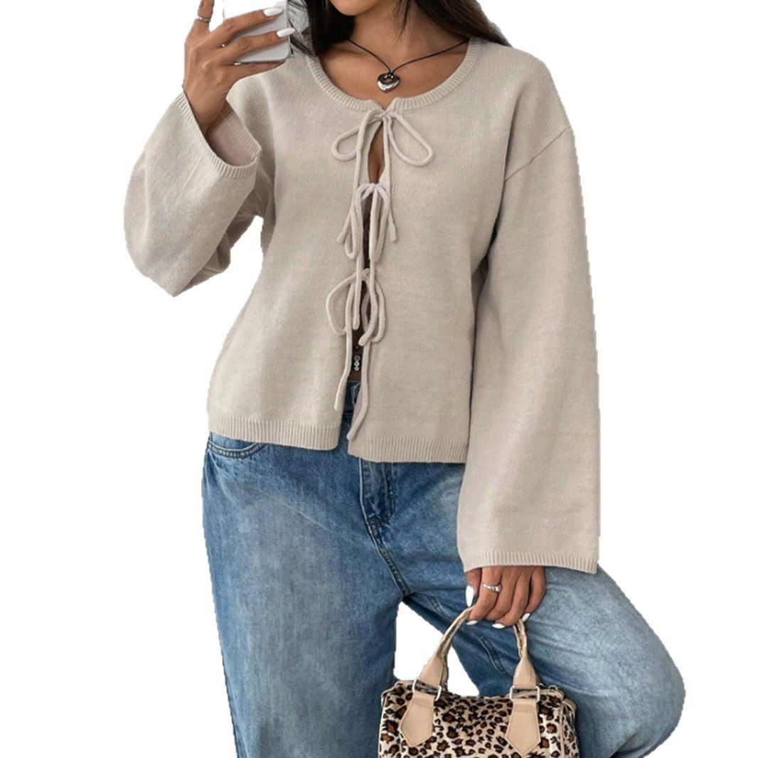 Knitted Long Sleeve Cardigan Comfortable Fall Winter Outerwear SSU-00119