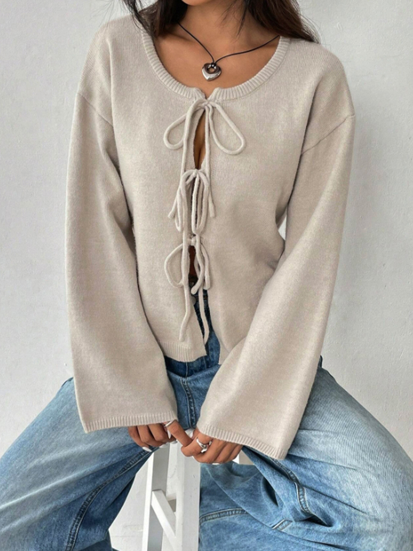 Knitted Long Sleeve Cardigan Comfortable Fall Winter Outerwear SSU-00119