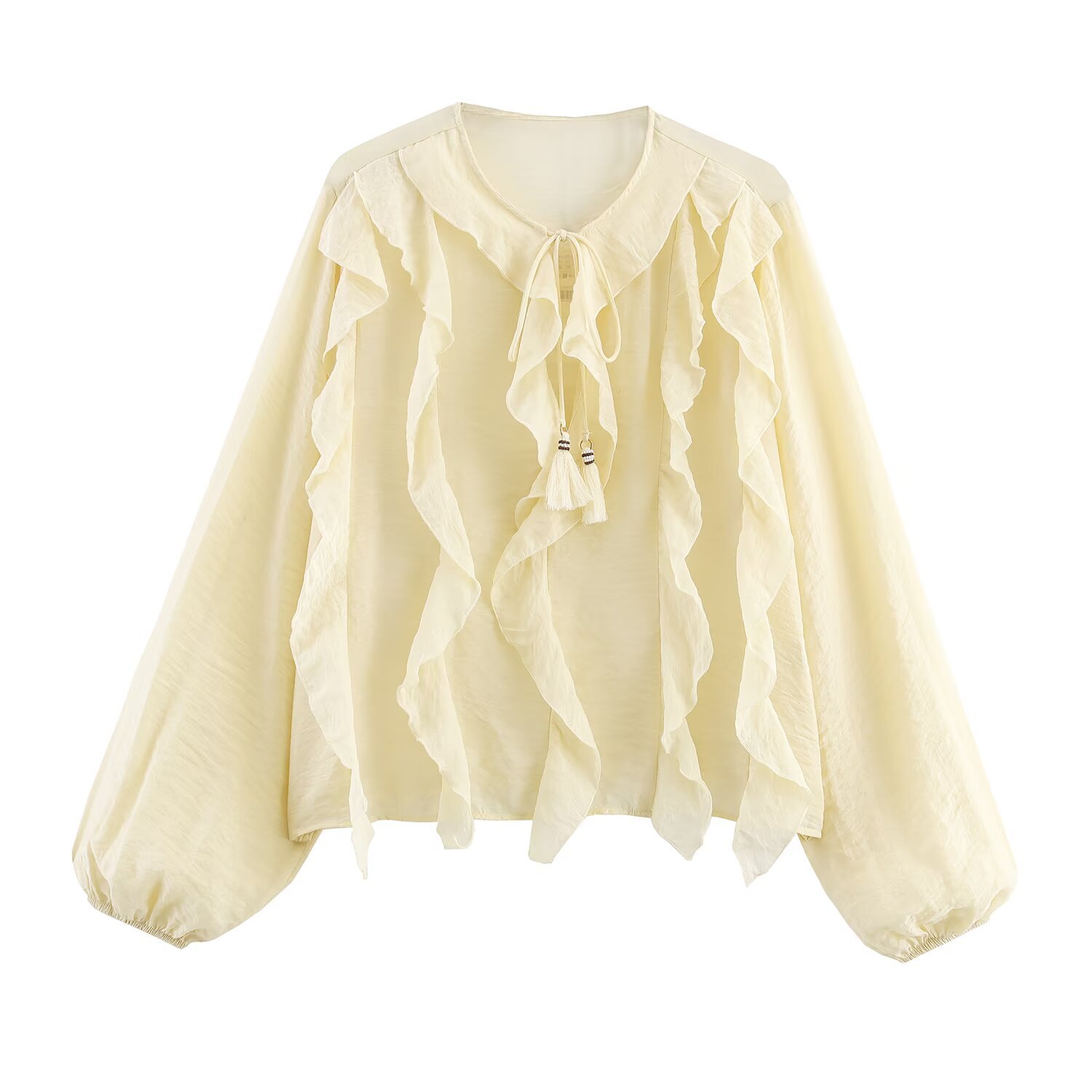 Layered Ruffle Blouse Romantic Style Top KUN-00093