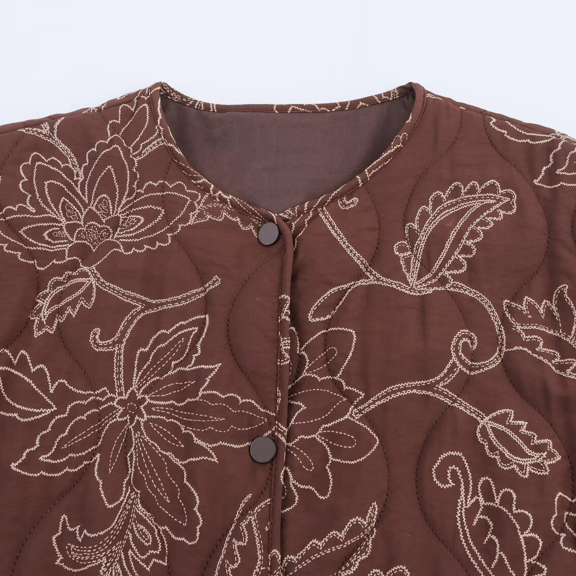 Veste matelassée imprimée - Vêtement d'extérieur élégant pour femme, style européen KUN-00167