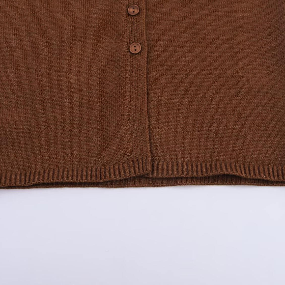 Knit Top Button Detail - European Style Women's Sweater KUN-00010