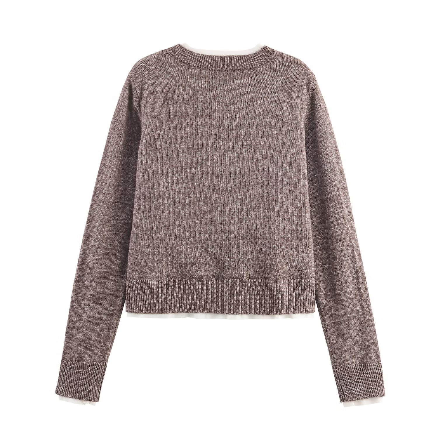 Gilet en maille color block, pull élégant KUN-00293