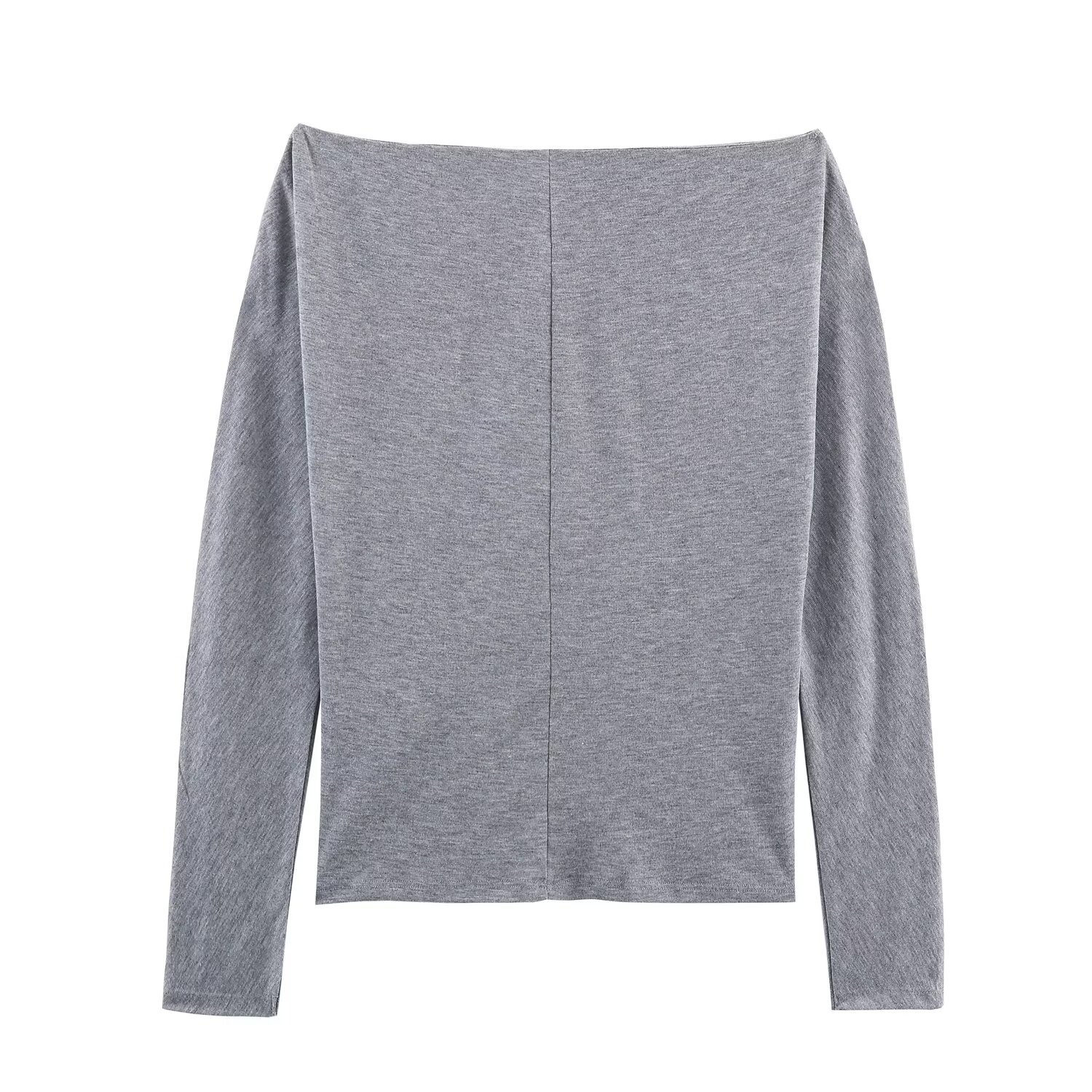 Camiseta de manga murciélago para mujer - Estilo europeo con tachuelas KUN-00001