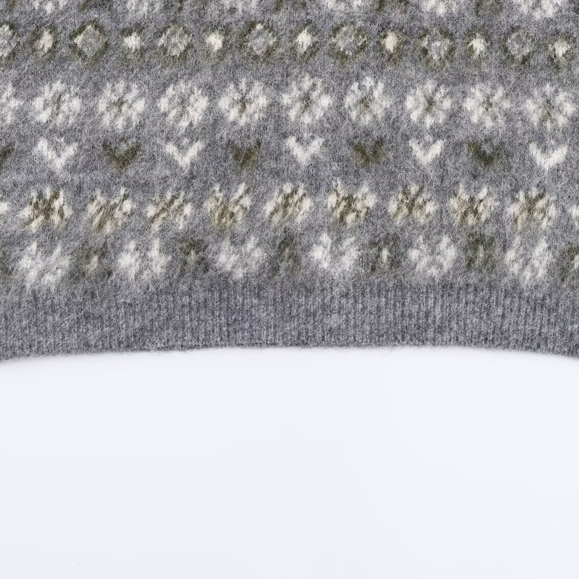 Jacquard gebreide trui - Europese stijl met kleureffect KUN-00002