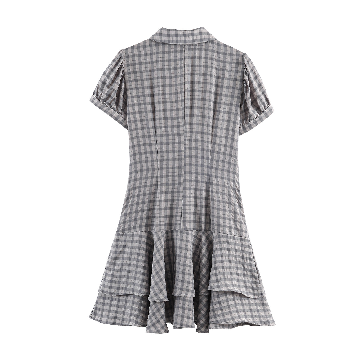 Plaid Layered Mini Dress KUN-00140