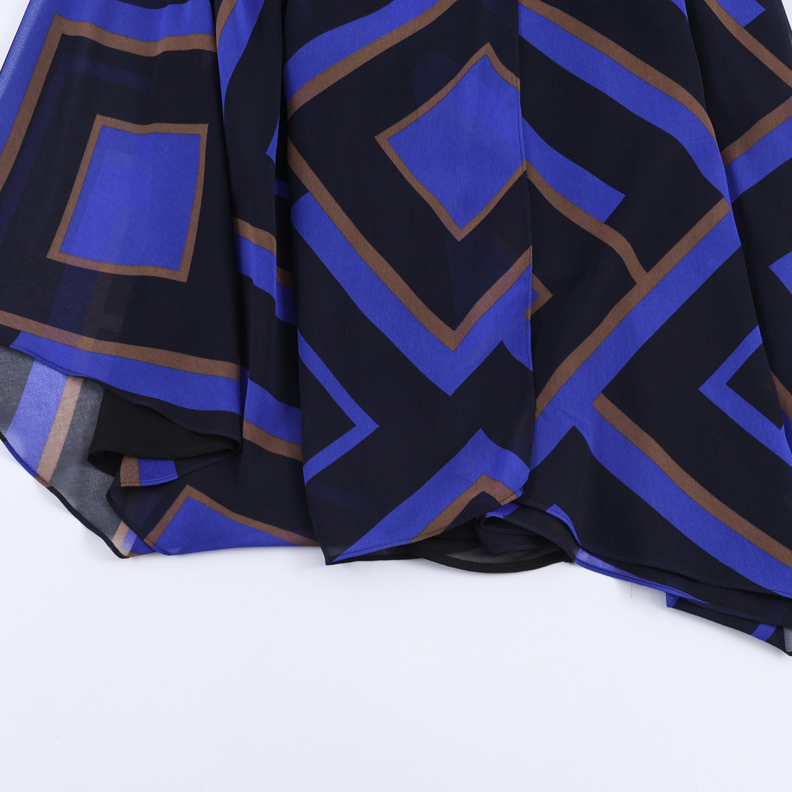 Printed Asymmetrical Midi Skirt KUN-00026