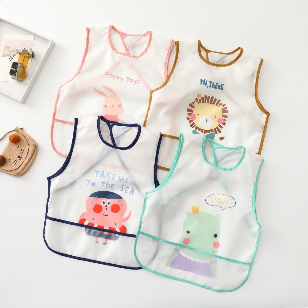 Baby Feeding Bibs - Cute Animal Print Set