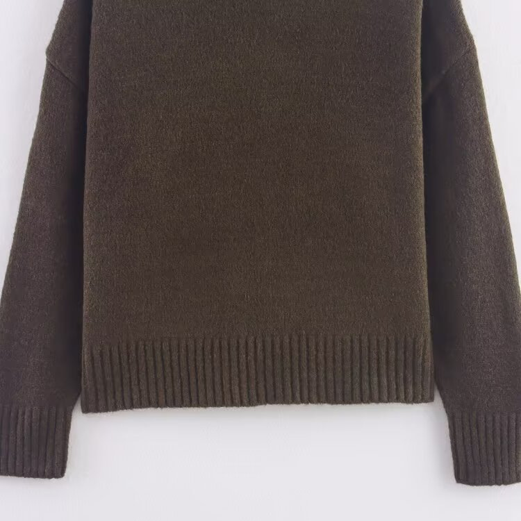 Gebreide top, vintage, relaxte pasvorm, comfortabele trui KUN-00021