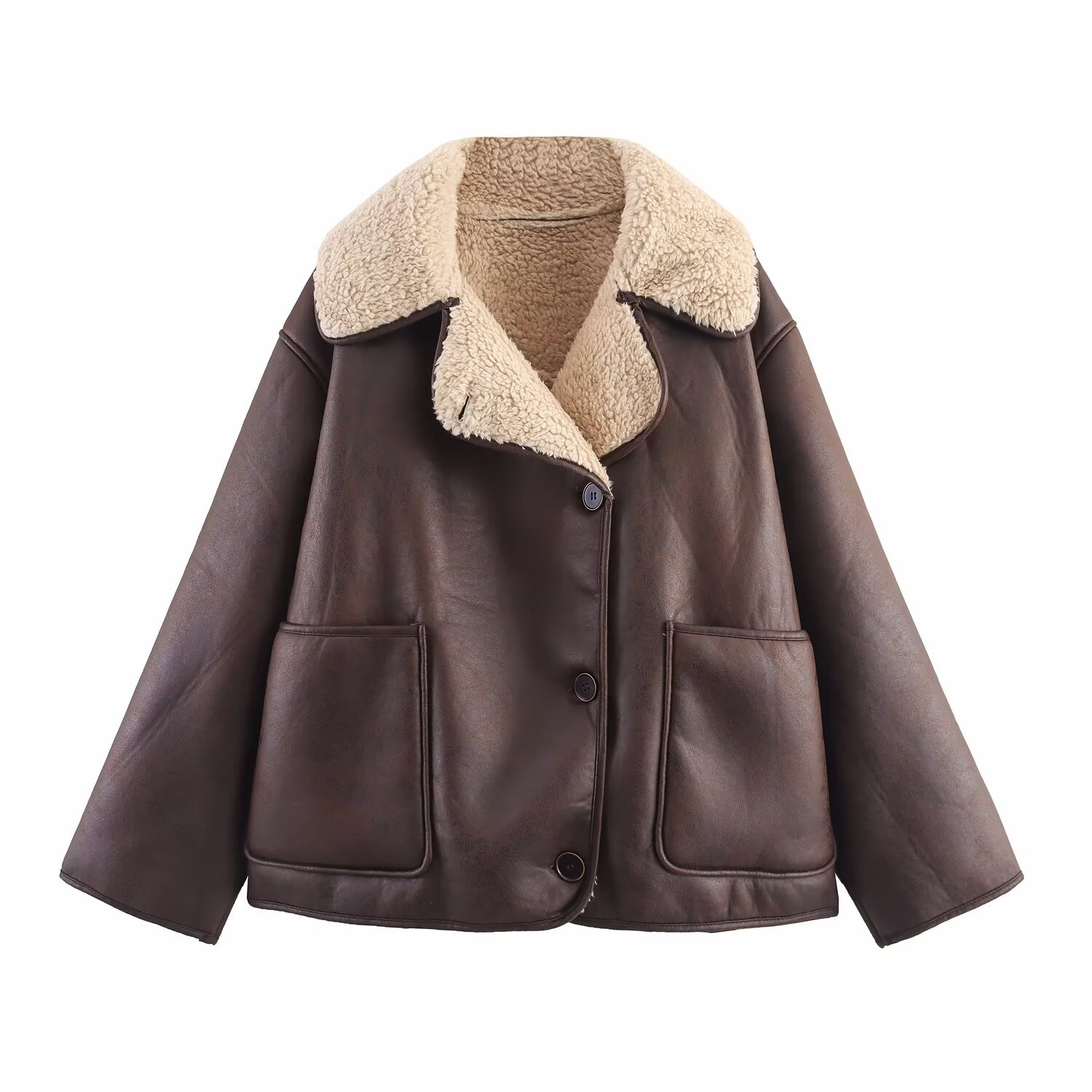 Fleece Jacket Trendy Casual Lapel Outerwear KUN-00015