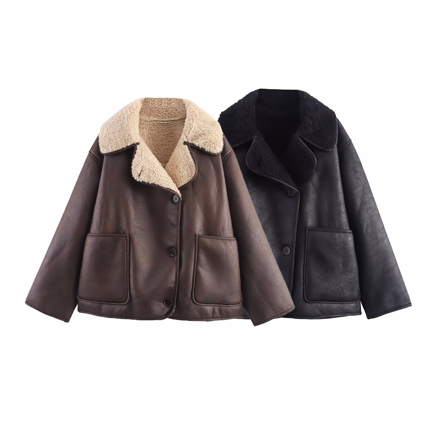 Fleece Jacket Trendy Casual Lapel Outerwear KUN-00015