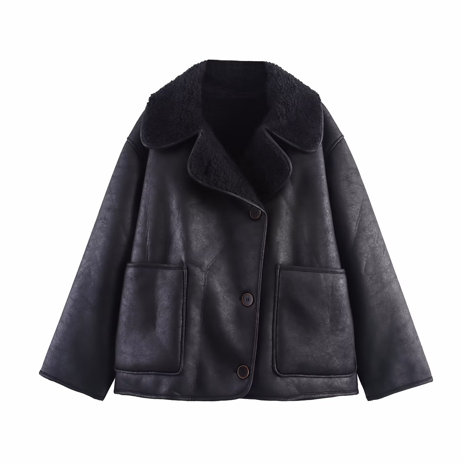 Fleece Jacket Trendy Casual Lapel Outerwear KUN-00015