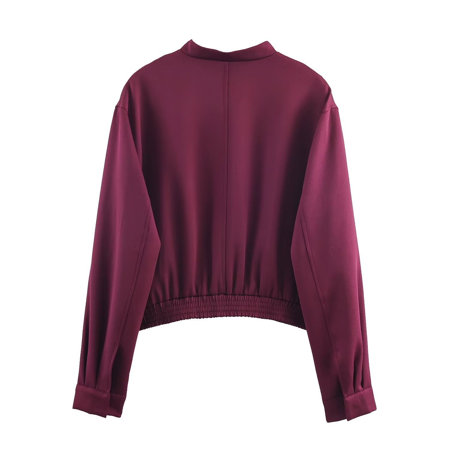 Chaqueta bomber de mujer con cintura alta y pantalones anchos KUN-00103