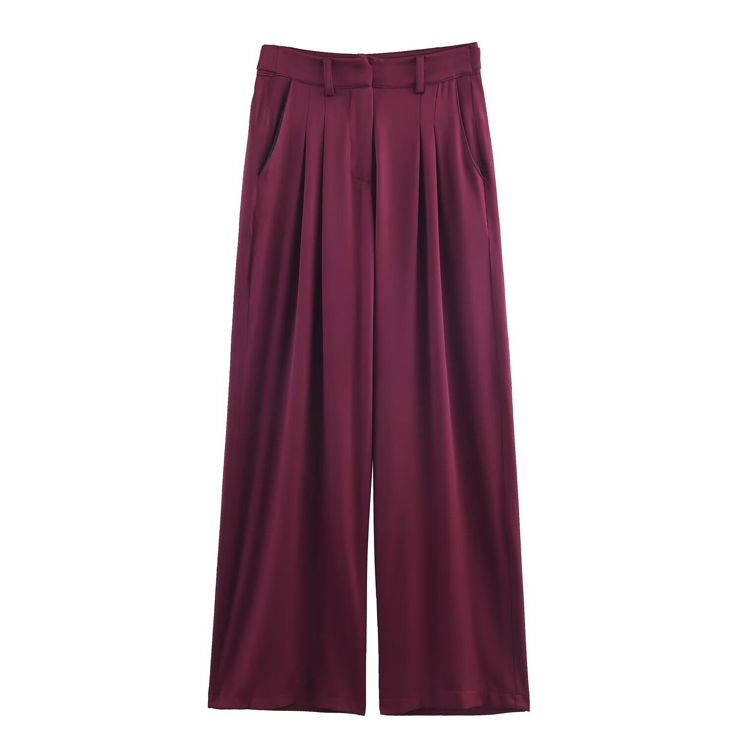 Chaqueta bomber de mujer con cintura alta y pantalones anchos KUN-00103