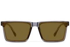 Lunettes photochromiques rectangulaires grises TR90 #BS1725-0077