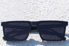 Lunettes photochromiques polarisées rectangulaires grises TR90 #BS1725-0081