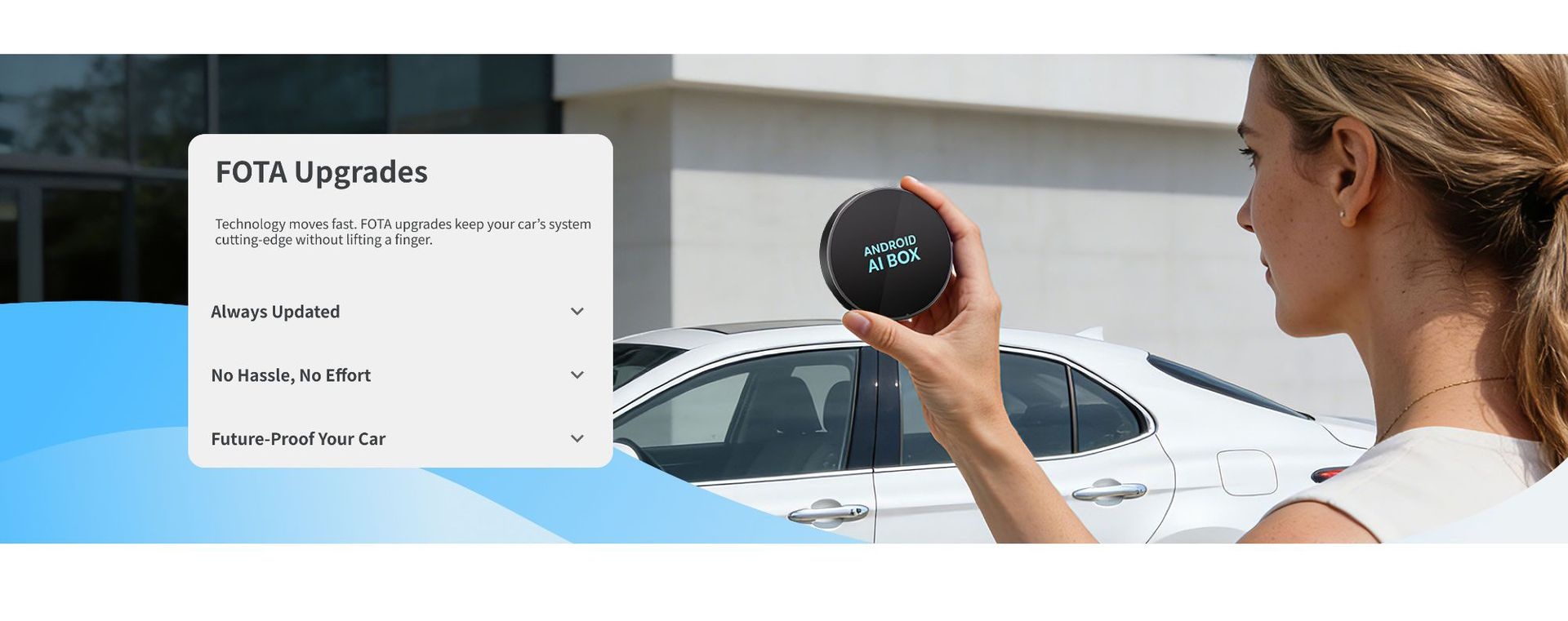 Wireless Android AI Box Car Adapter for CarPlay & Auto