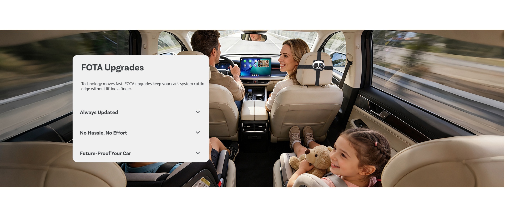 Wireless Car Baby Monitor Camera for CarPlay & Android Auto