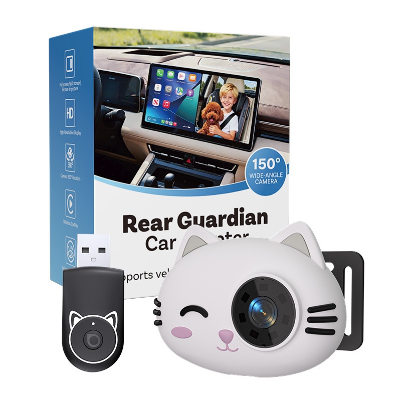 Wireless Car Baby Monitor Camera for CarPlay & Android Auto