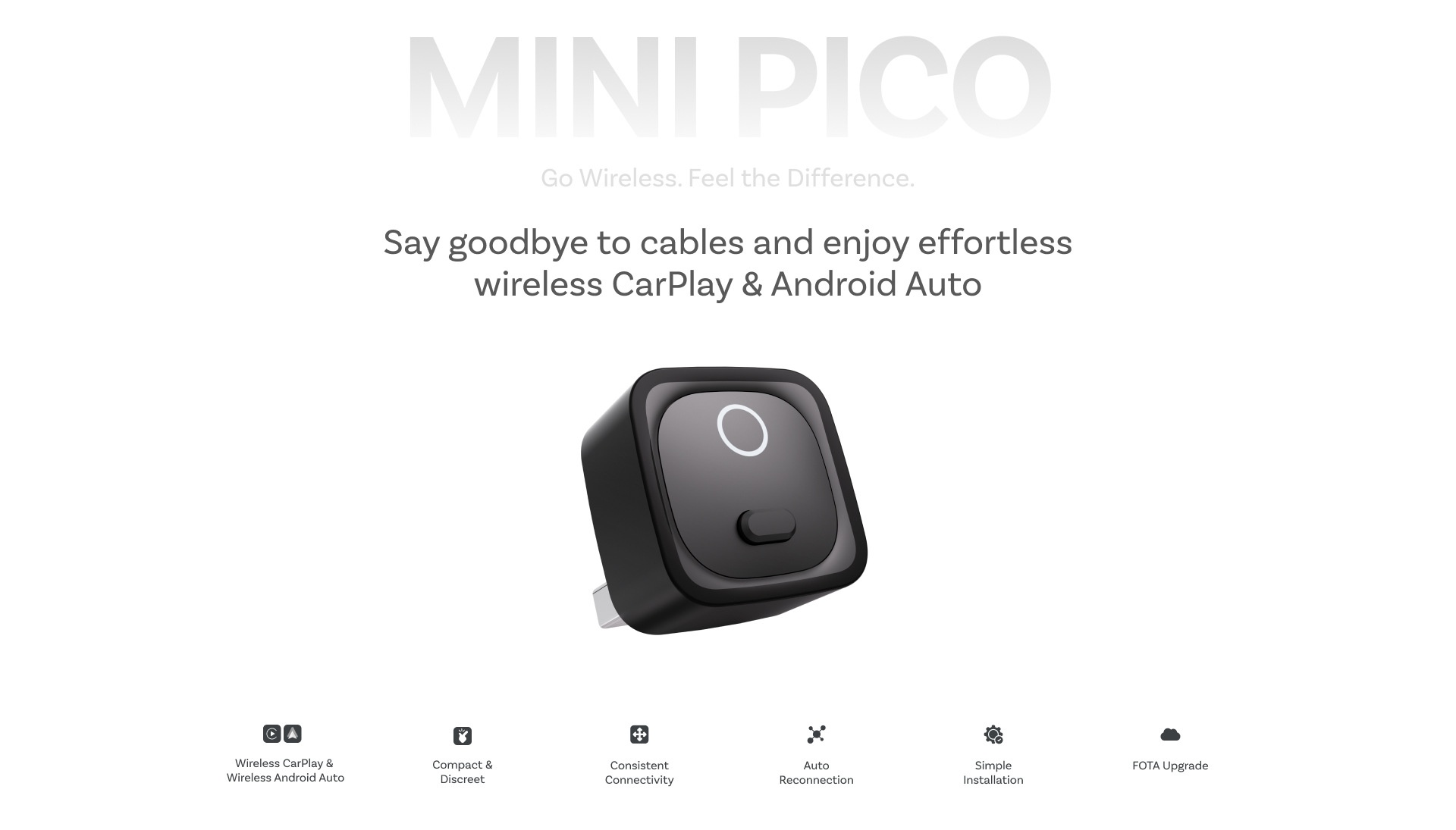 Mini Pico Wireless CarPlay & Android Auto Adapter