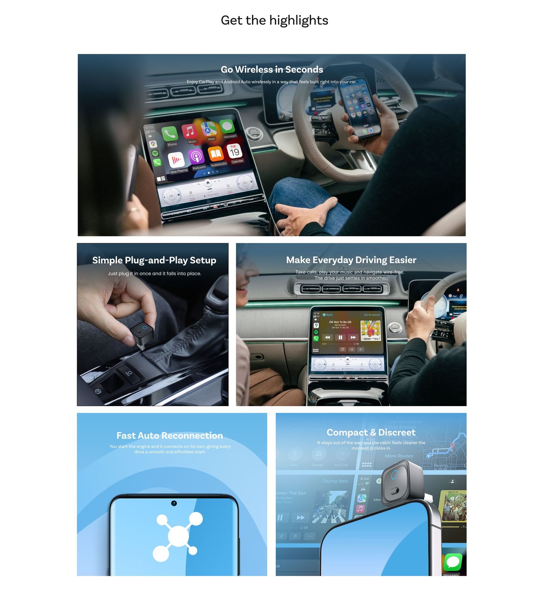 Mini Pico Wireless CarPlay & Android Auto Adapter
