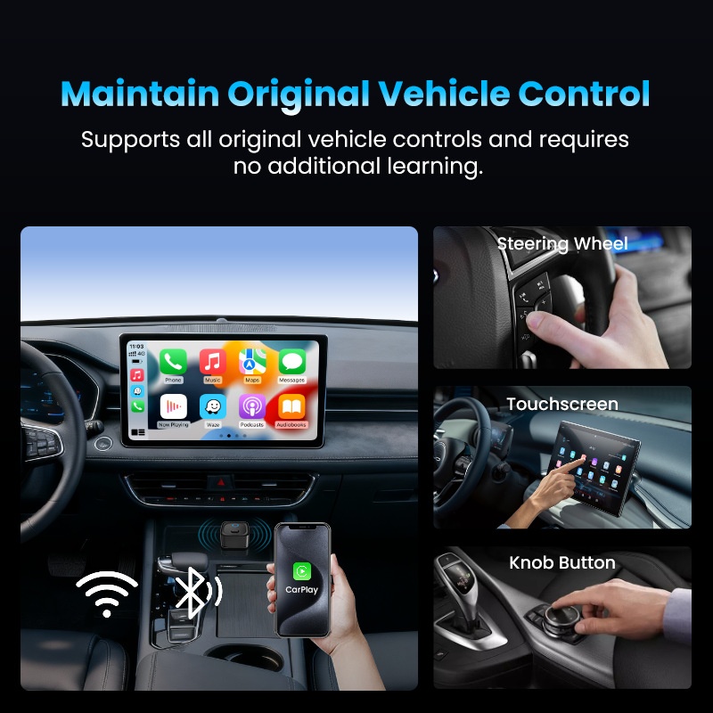 Mini Pico Wireless CarPlay & Android Auto Adapter