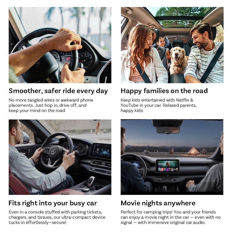 Carplay adapter 4+32GB, Powerful support for Apple and Android
